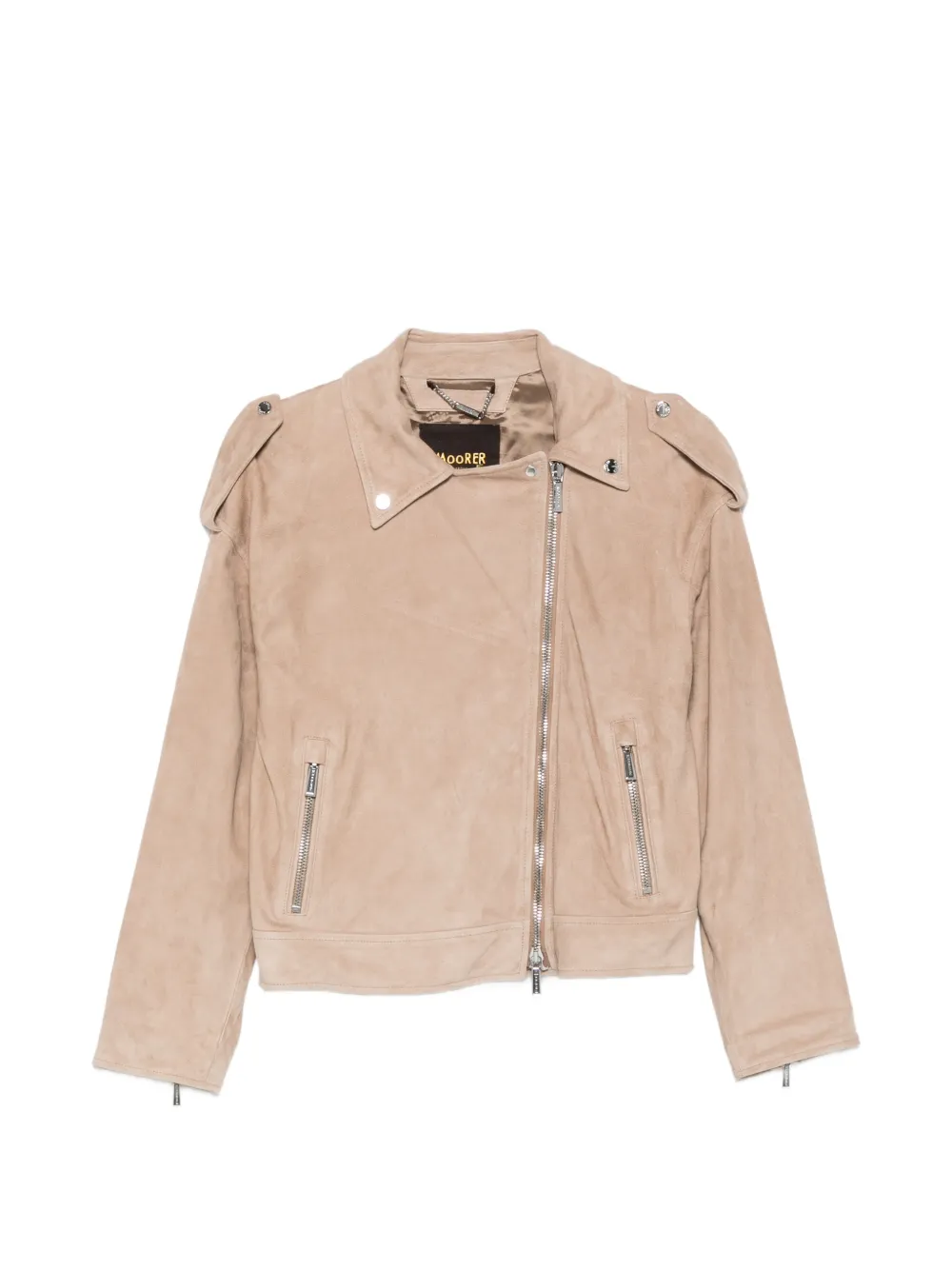 Moorer Loette zip-fastening leather jacket - Toni neutri