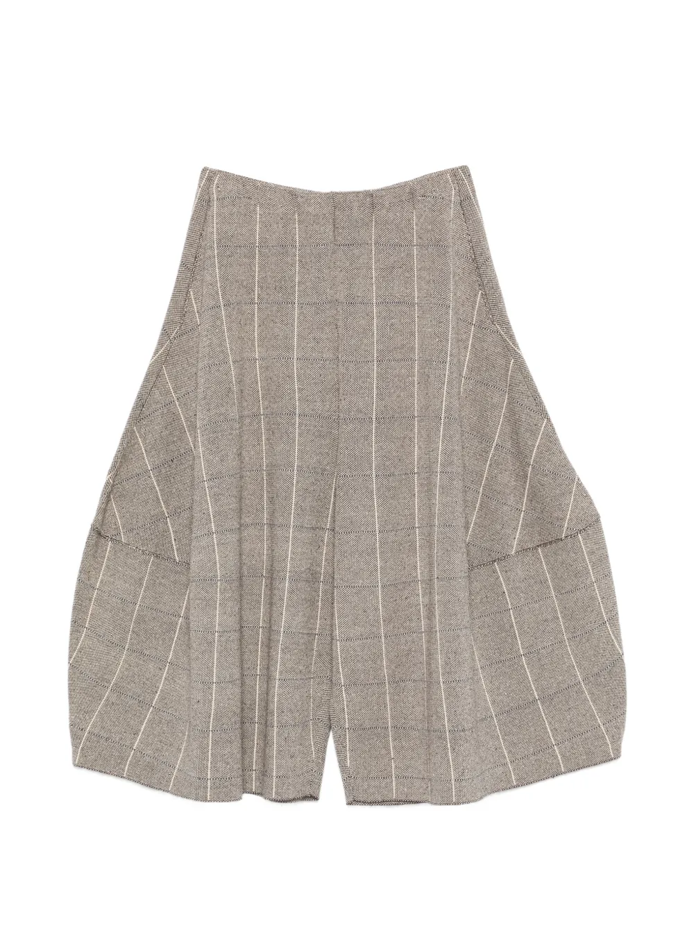 Boboutic Tweed Cropped Trousers In Neutral