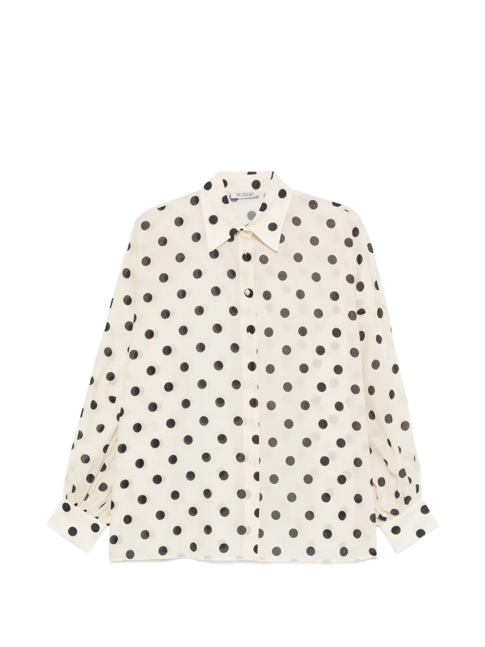 SoSUE Camicia Antonia a pois - Toni neutri