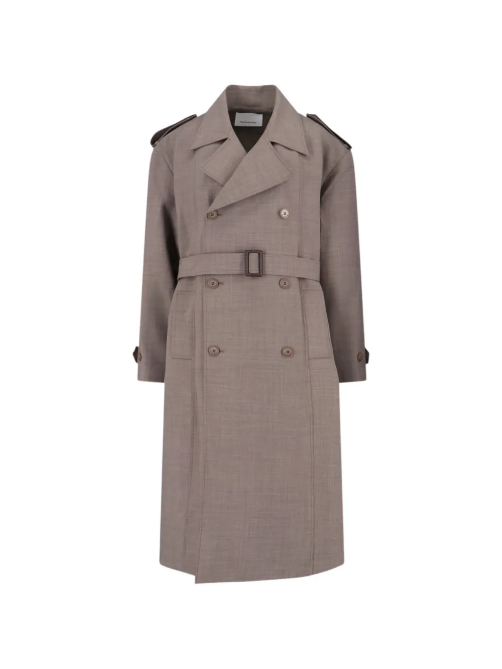 The Frankie Shop Bleecker trenchcoat met ceintuur Beige
