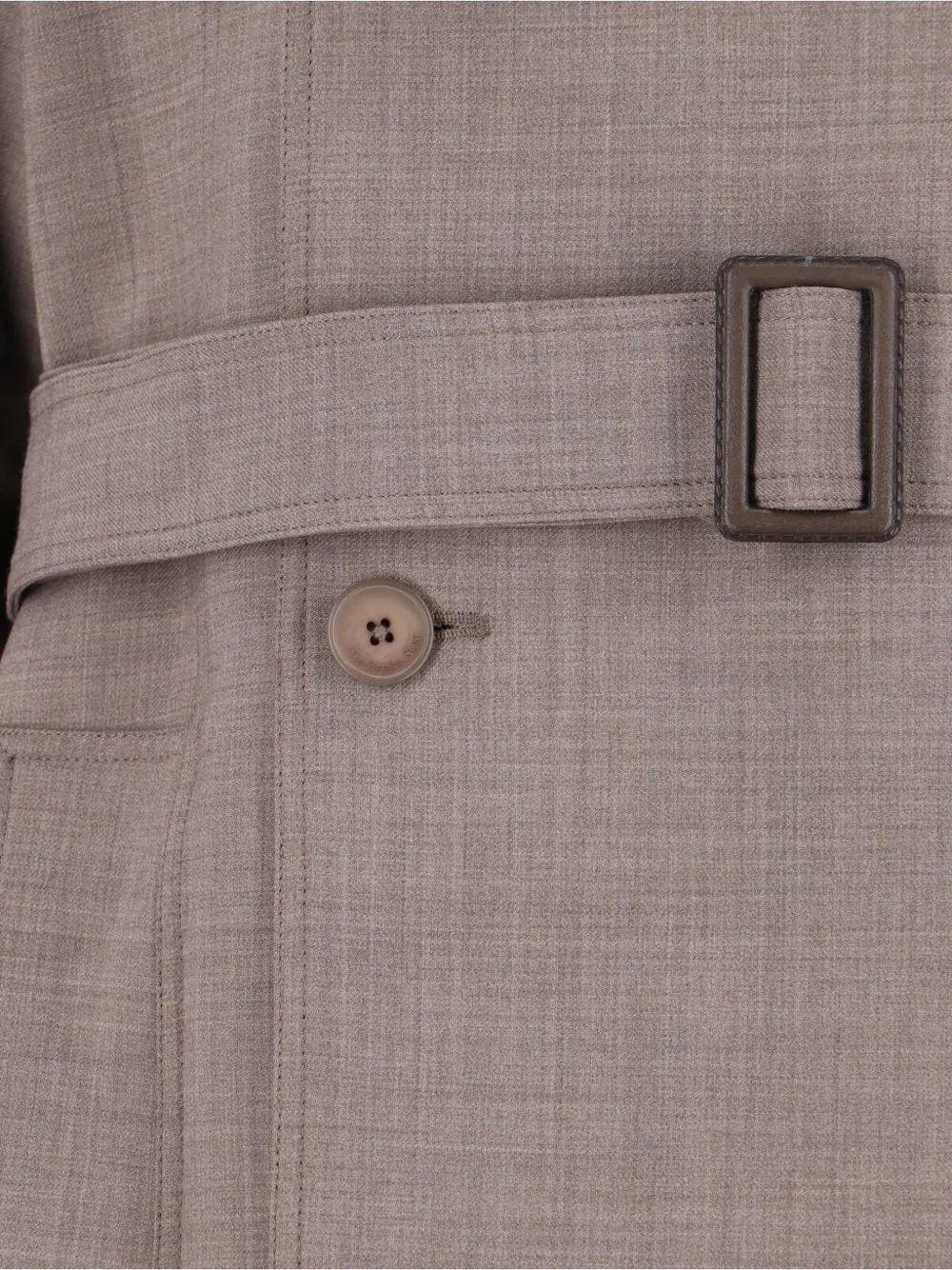 The Frankie Shop Bleecker trenchcoat met ceintuur Beige