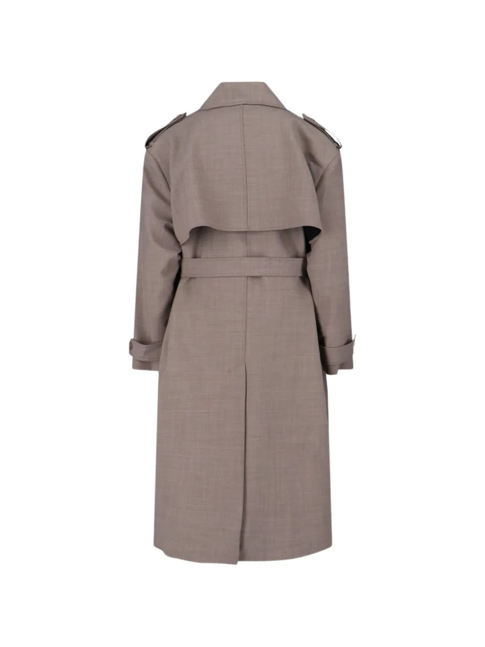 The Frankie Shop Bleecker trenchcoat met ceintuur Beige