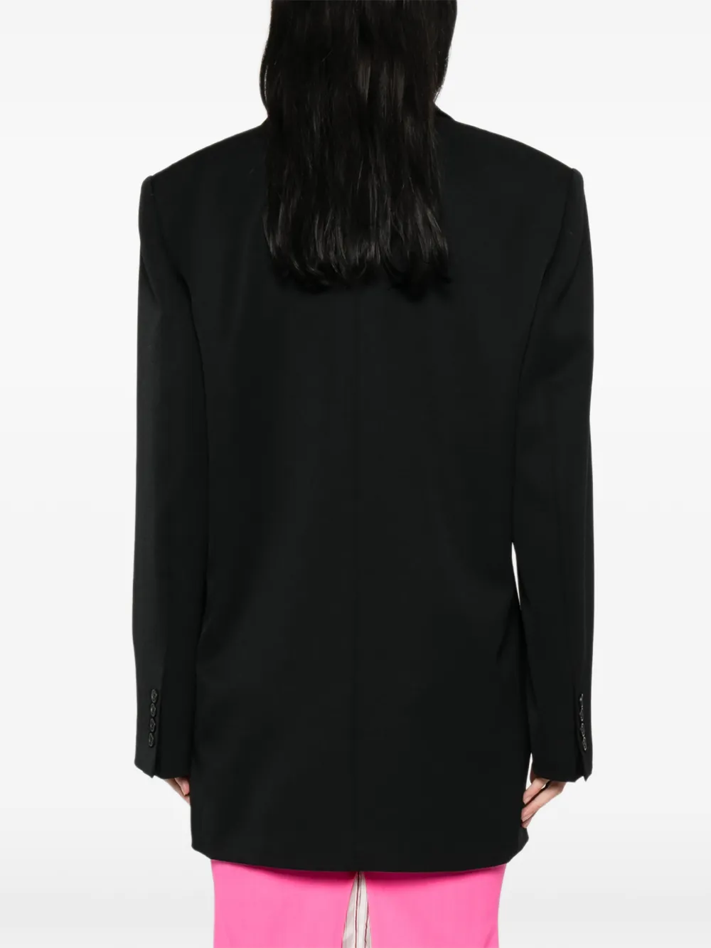 The Attico Blazer met gekerfde revers Zwart