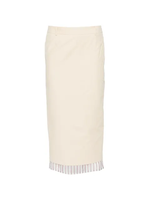 The Attico striped-hem midi skirt