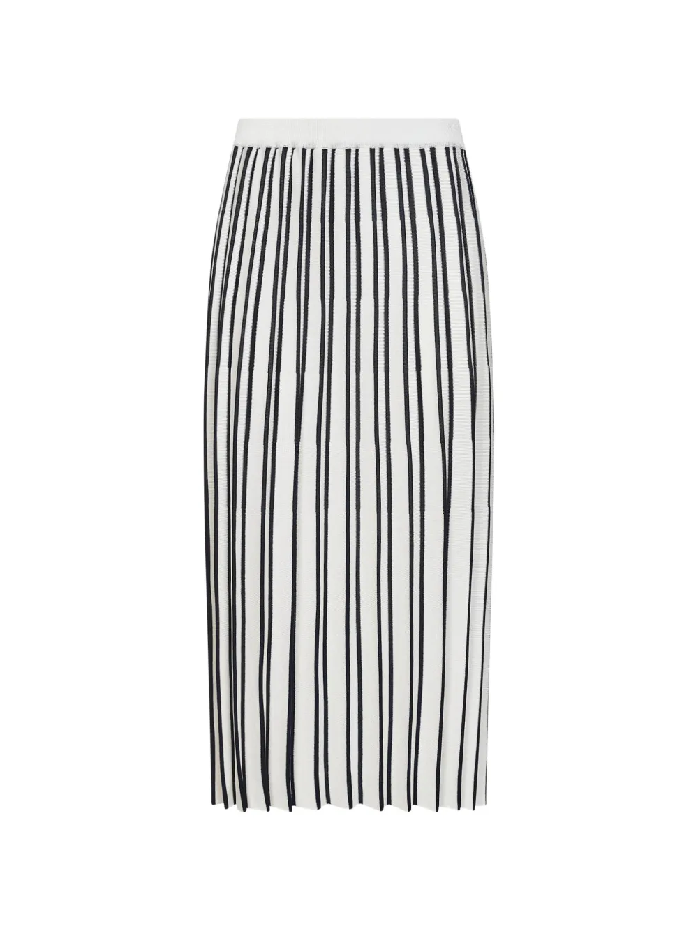 Blanca Vita ribbed pleated midi skirt - Nude