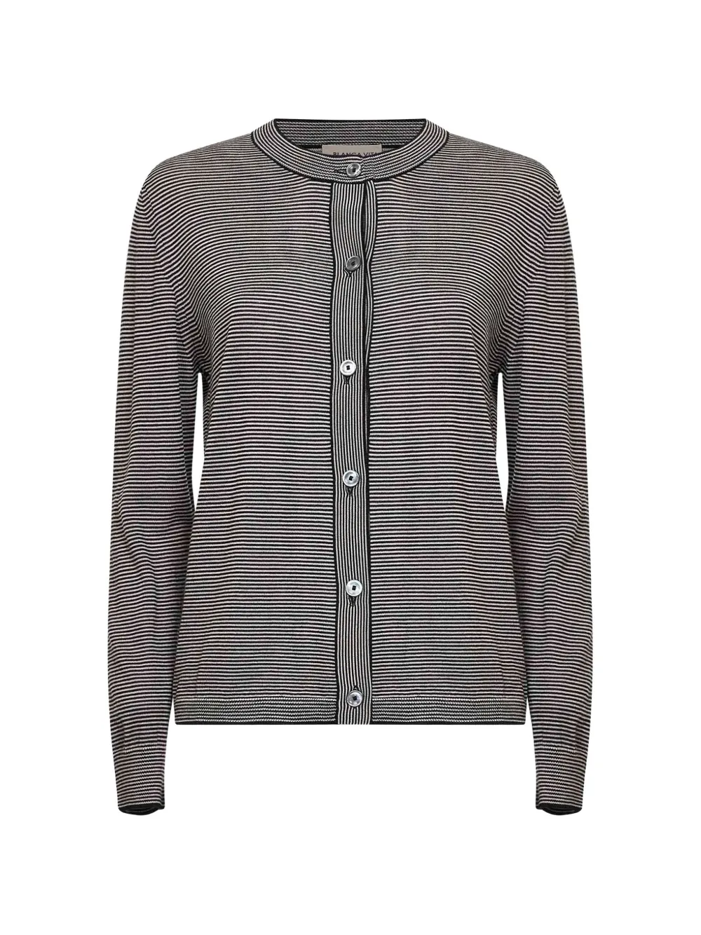 Blanca Vita button striped cardigan - Nero