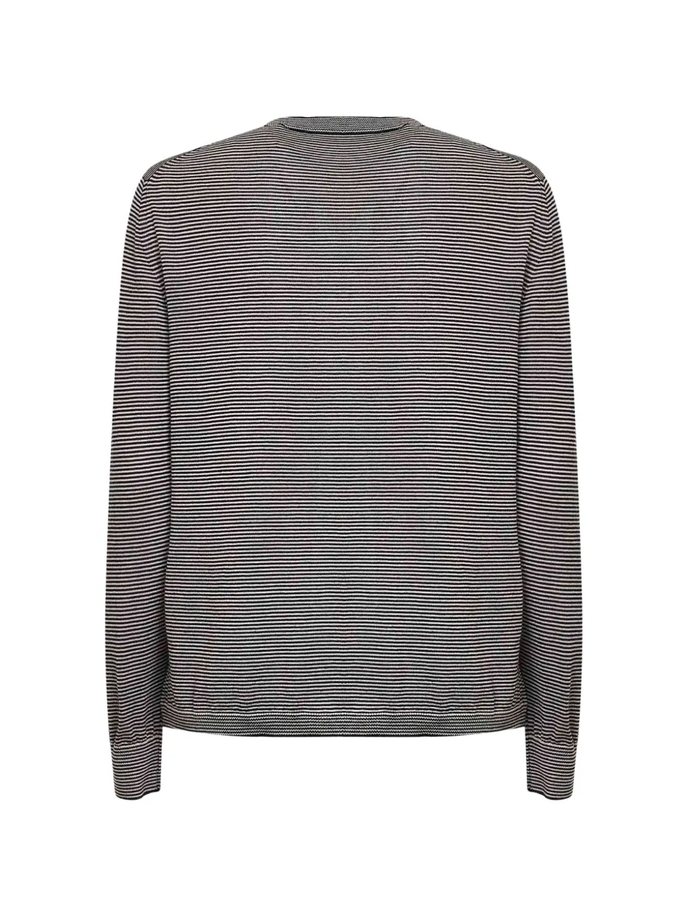 Blanca Vita Gestreept vest met knoop Zwart