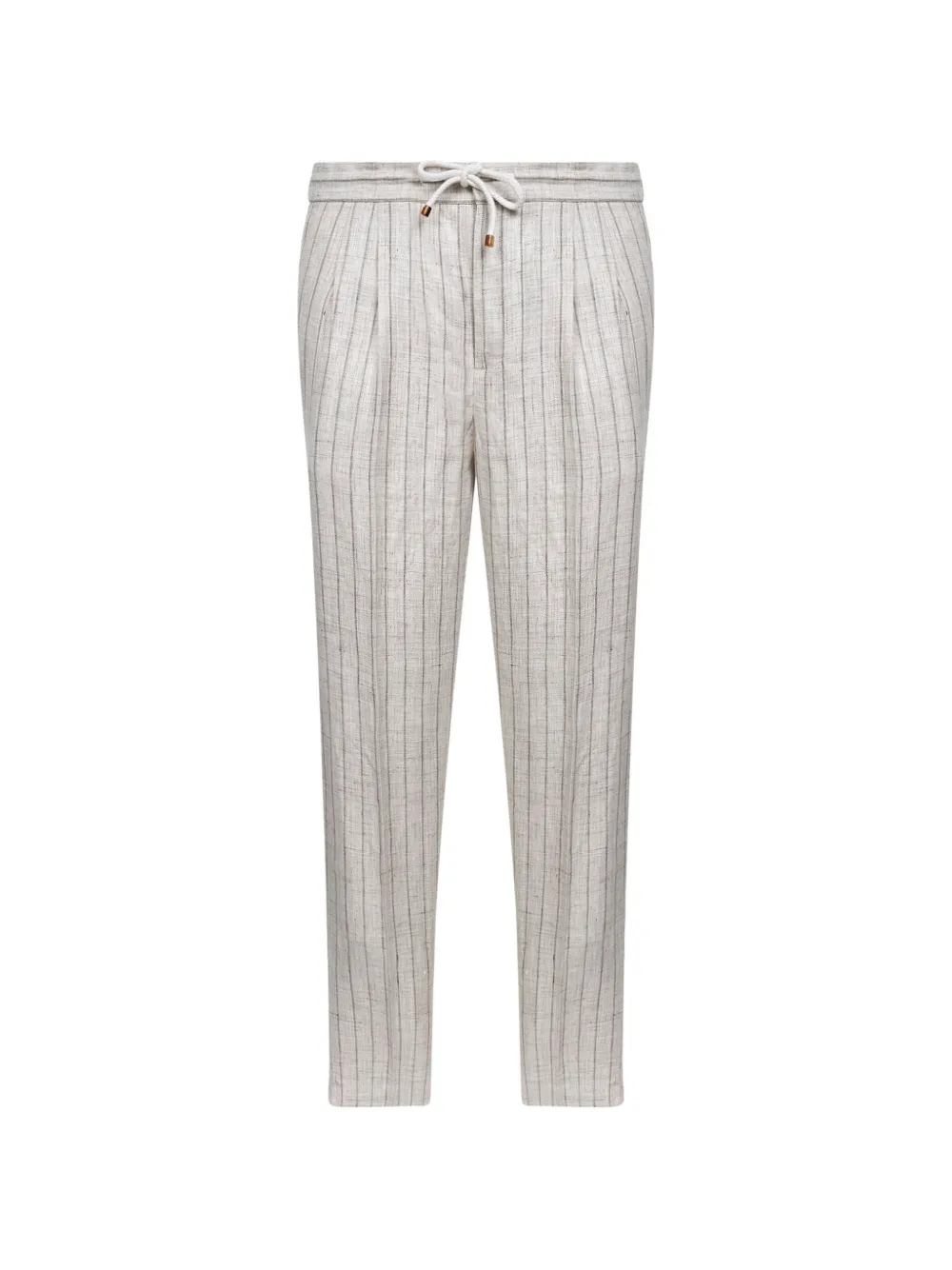 Brunello Cucinelli drawstring pleated trousers - Grigio