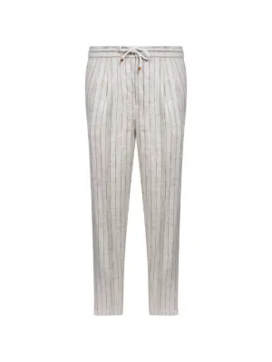 Brunello Cucinelli ストライプ ドローストリング パンツ