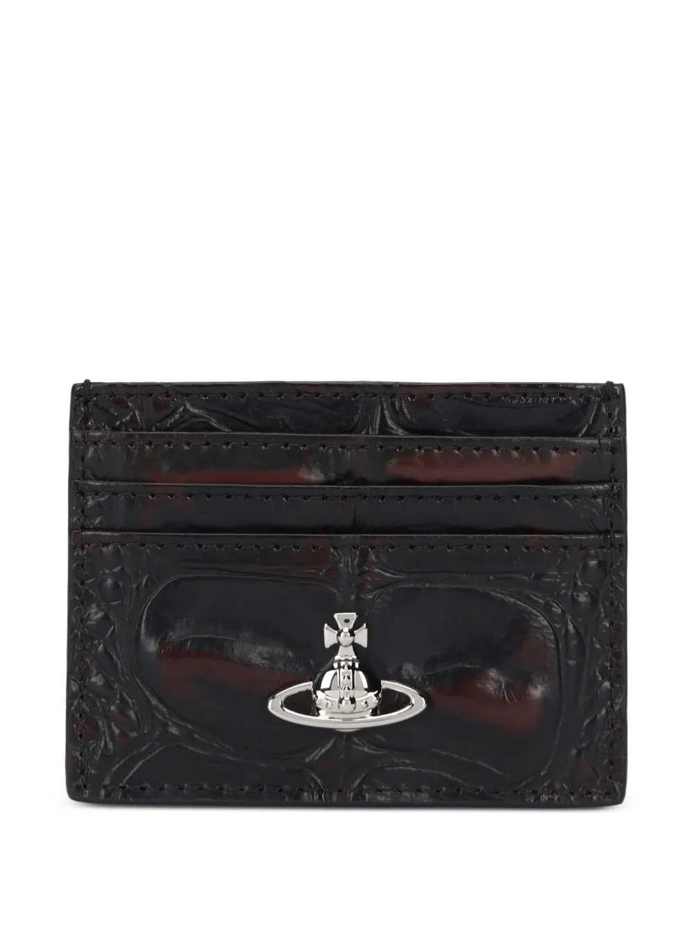 Vivienne Westwood embossed card holder - Marrone