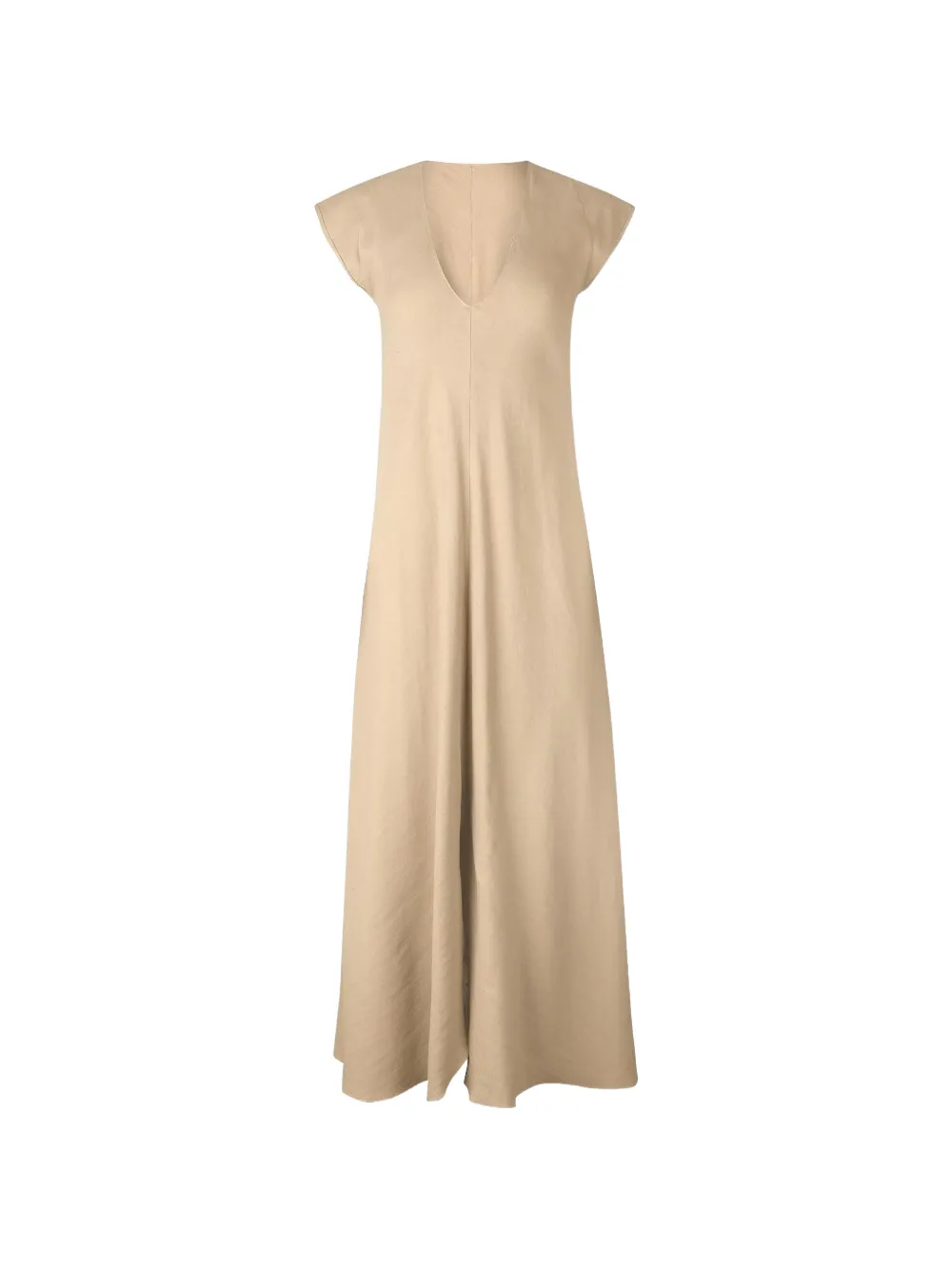 Peter Cohen Doves V-neck maxi dress - Toni neutri