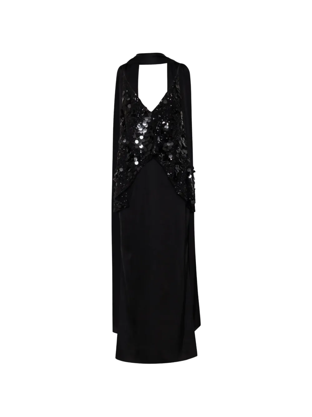 Baobab Tanis sequin V-neck maxi dress - Nero