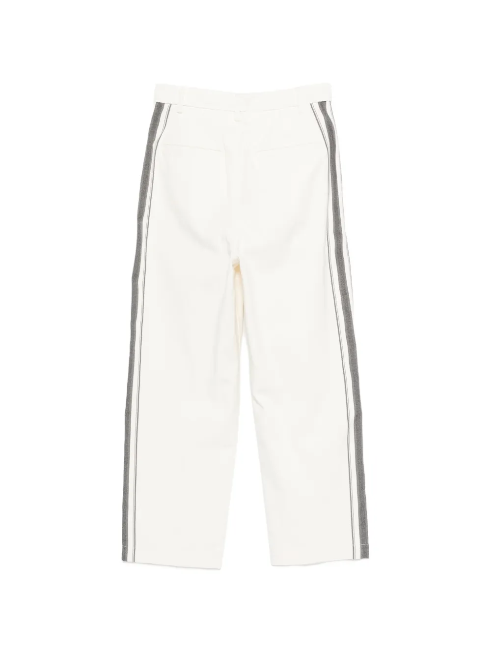 Low Classic Drawstring Stripe-detail Trousers - Neutrals 