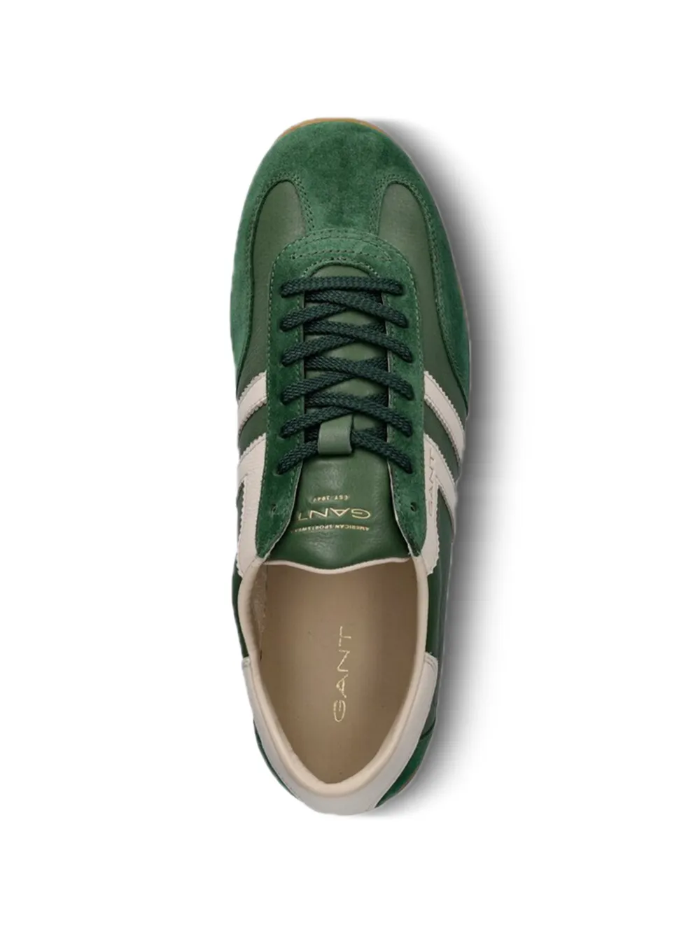 Gant Spearclub suede striped sneakers Groen