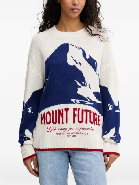 FROM FUTURE mountain-intarsia graphic-print sweater