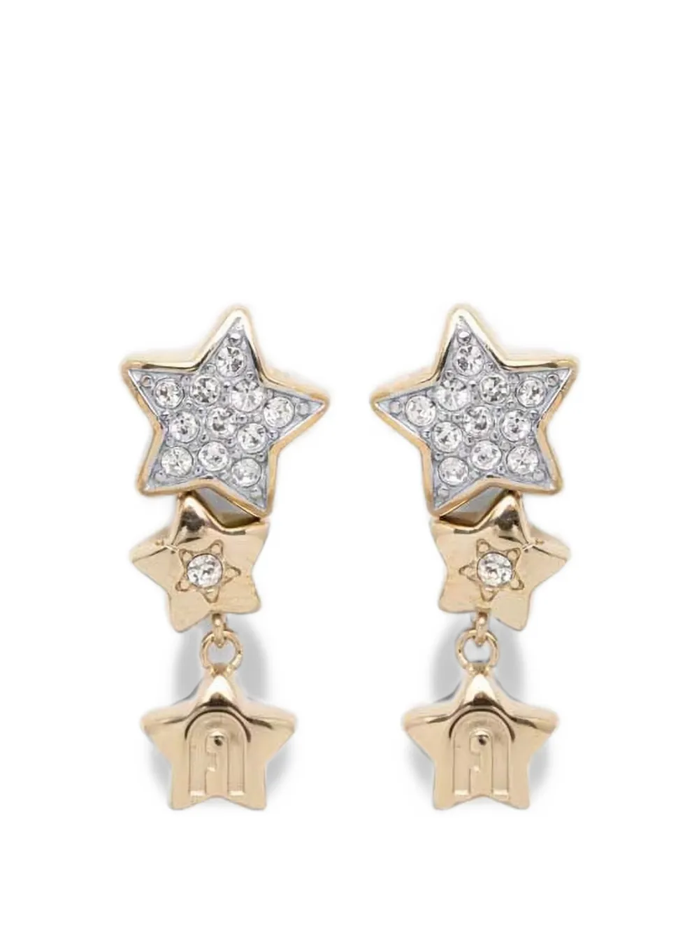 Furla crystal-embellished star-motif earrings - Gold
