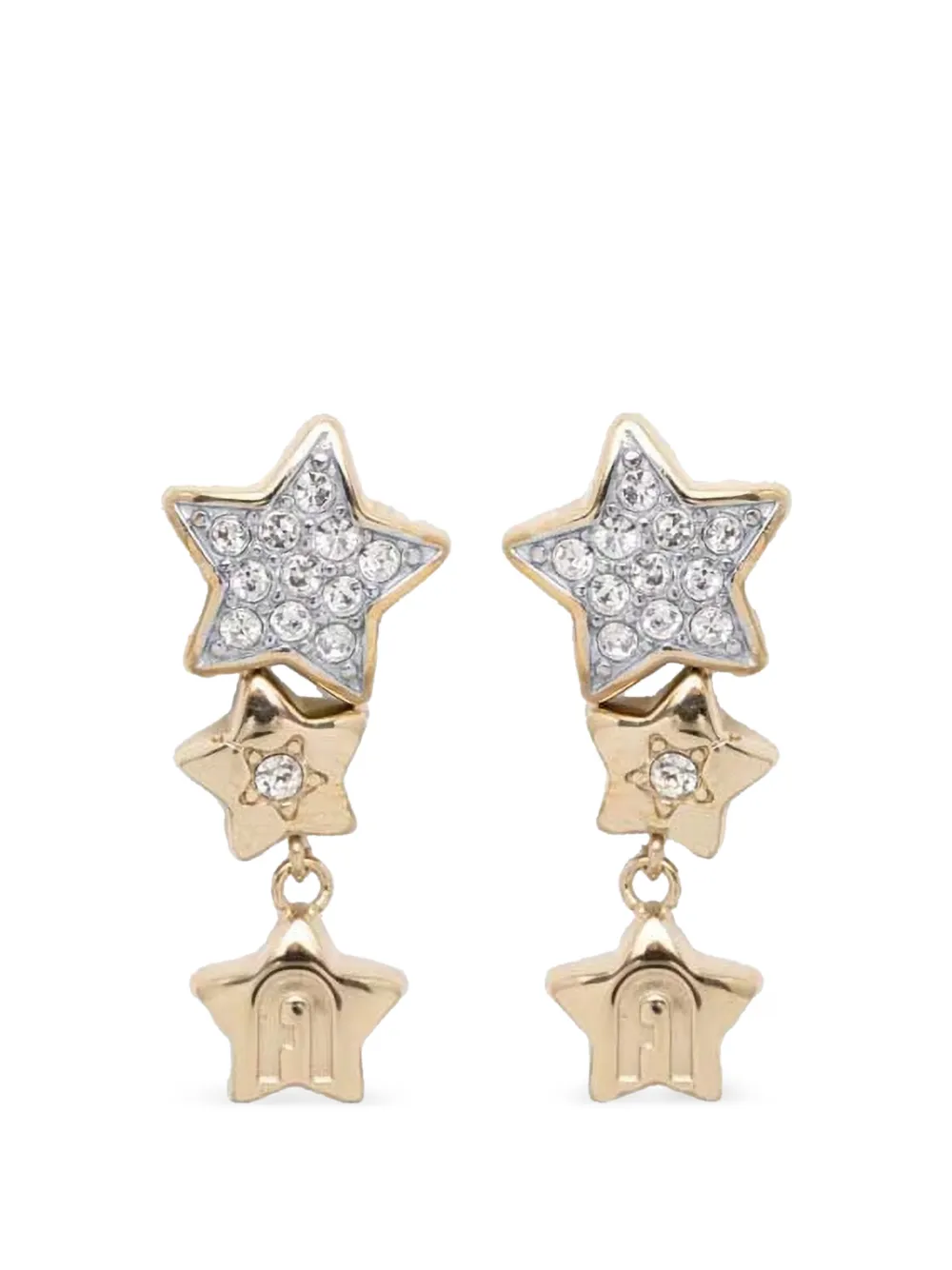 Furla crystal-embellished star-motif earrings - Oro