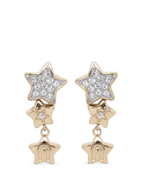 Furla crystal-embellished star-motif earrings