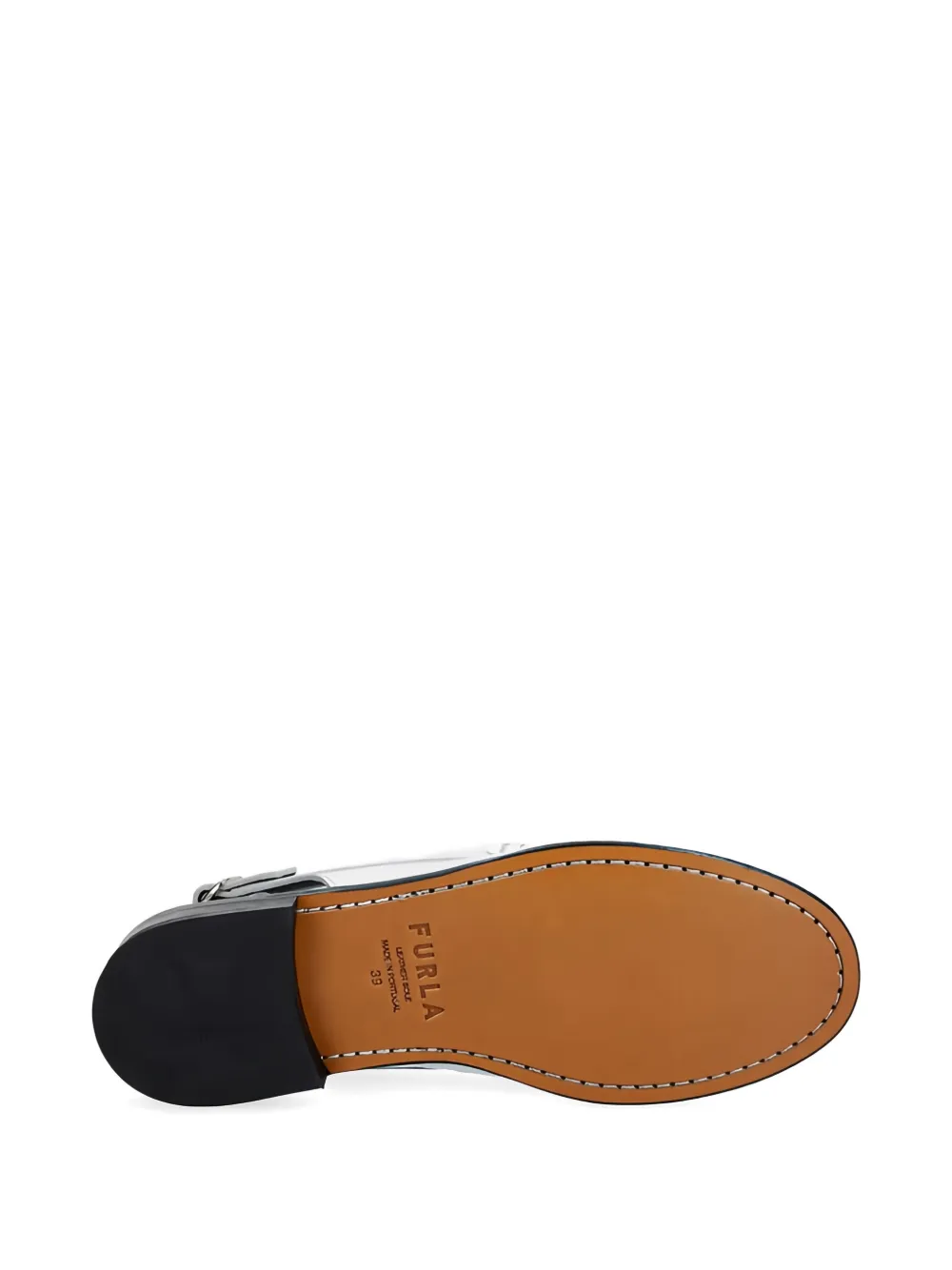 Furla buckle-strap loafers Wit