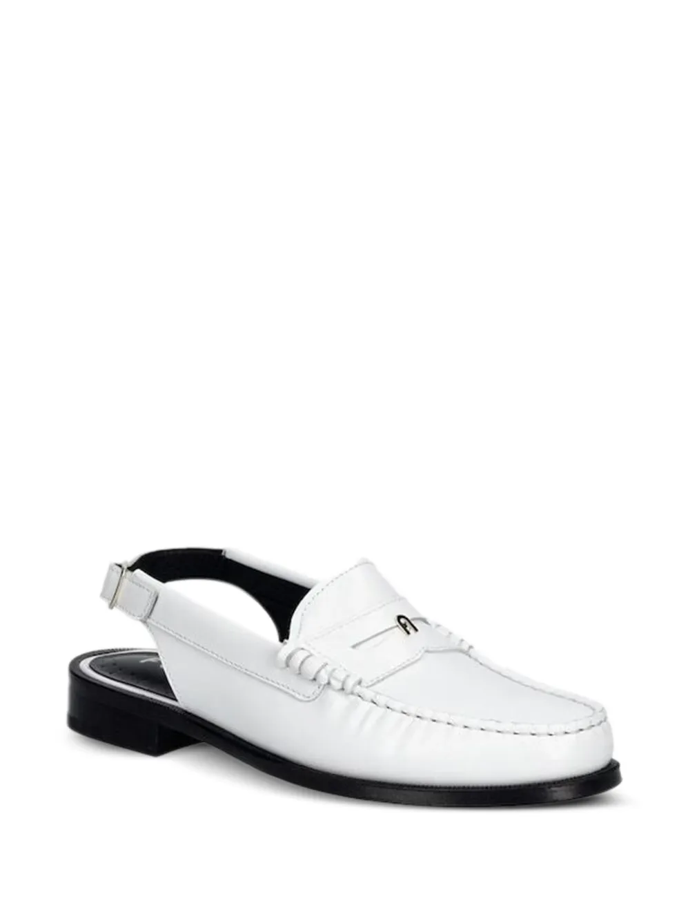 Furla buckle-strap loafers Wit