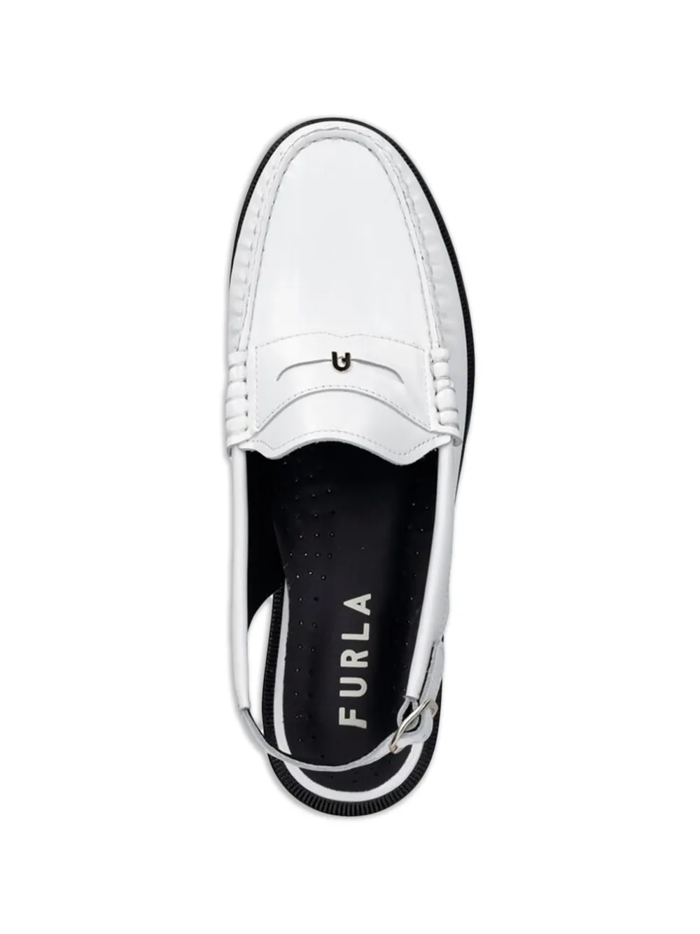 Furla buckle-strap loafers Wit