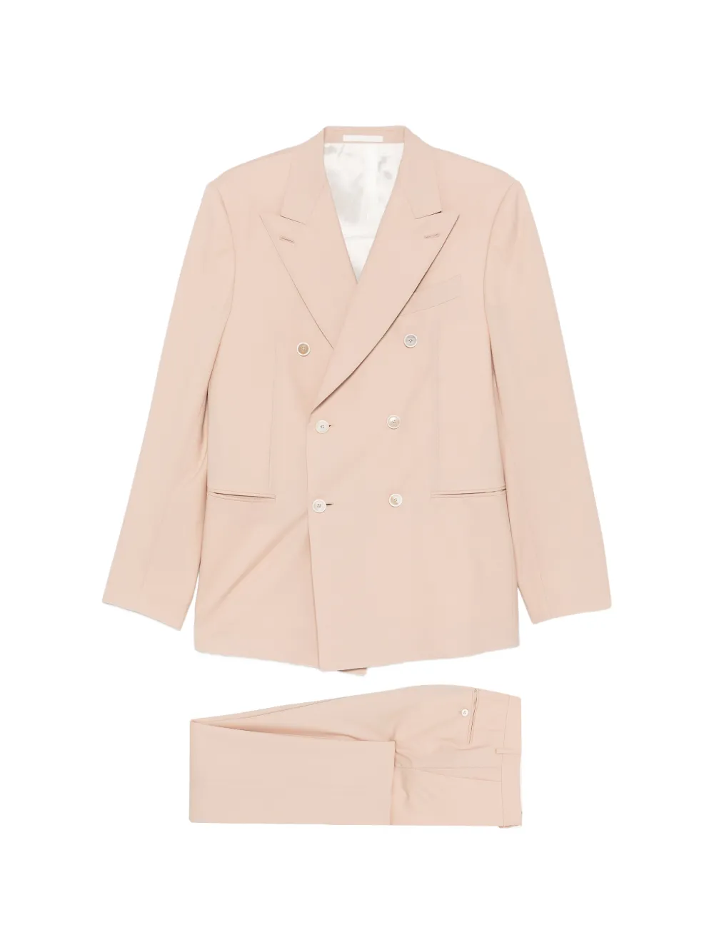 Caruso double-breasted suit - Toni neutri