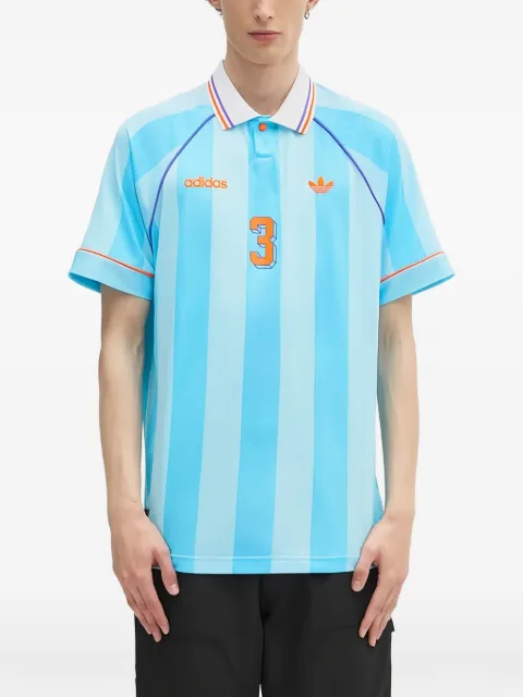 adidas striped polo shirt