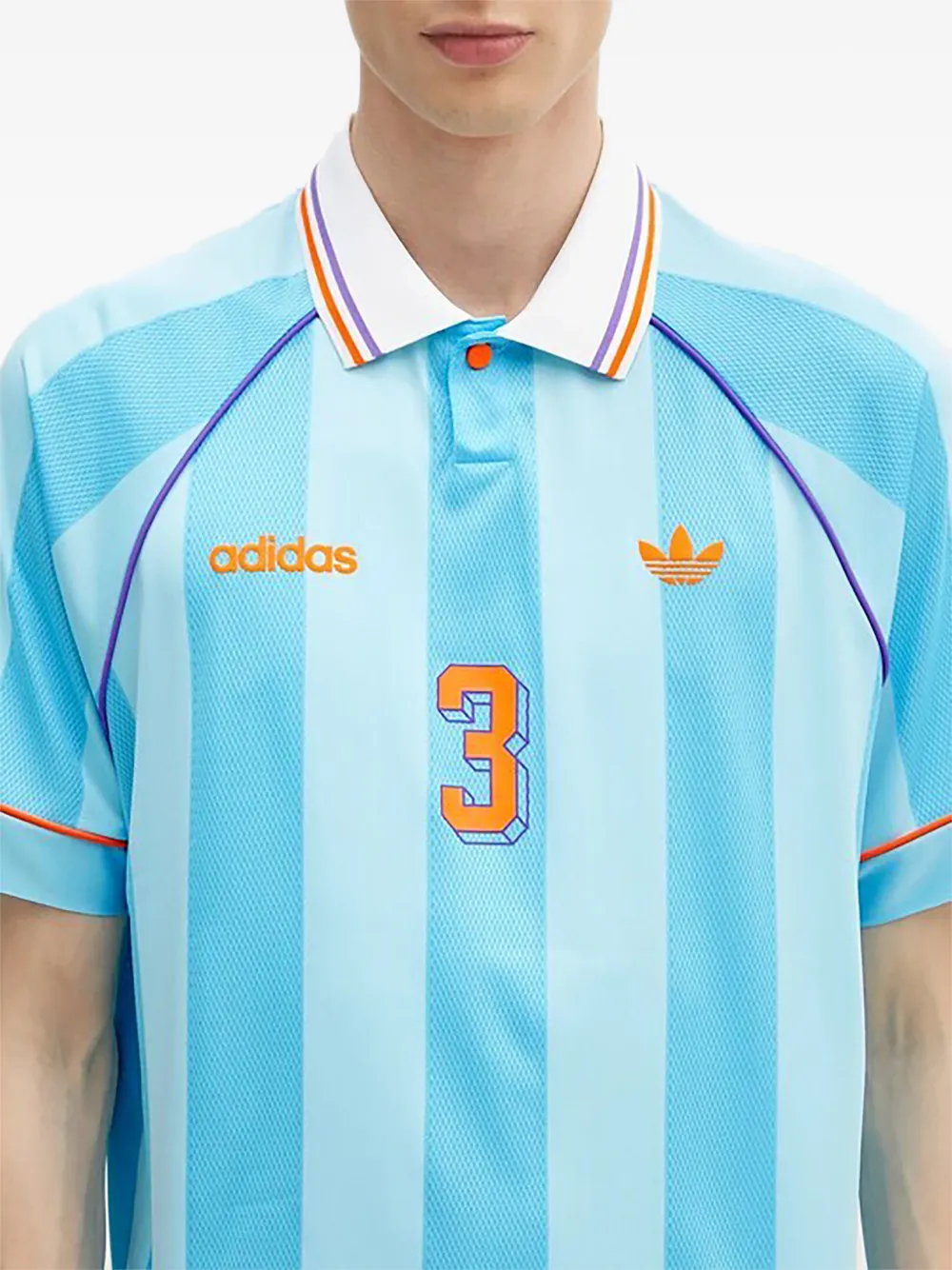 adidas Gestreept poloshirt Blauw