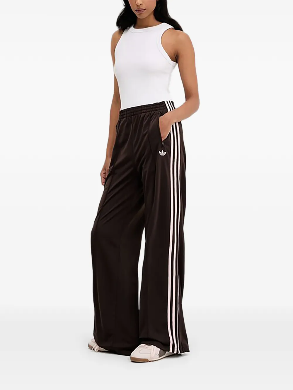 adidas Trainingsbroek met streep-detail Bruin