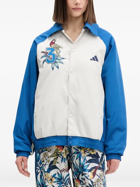 adidas X 팜 리오 앵무새 자수 봄버 재킷