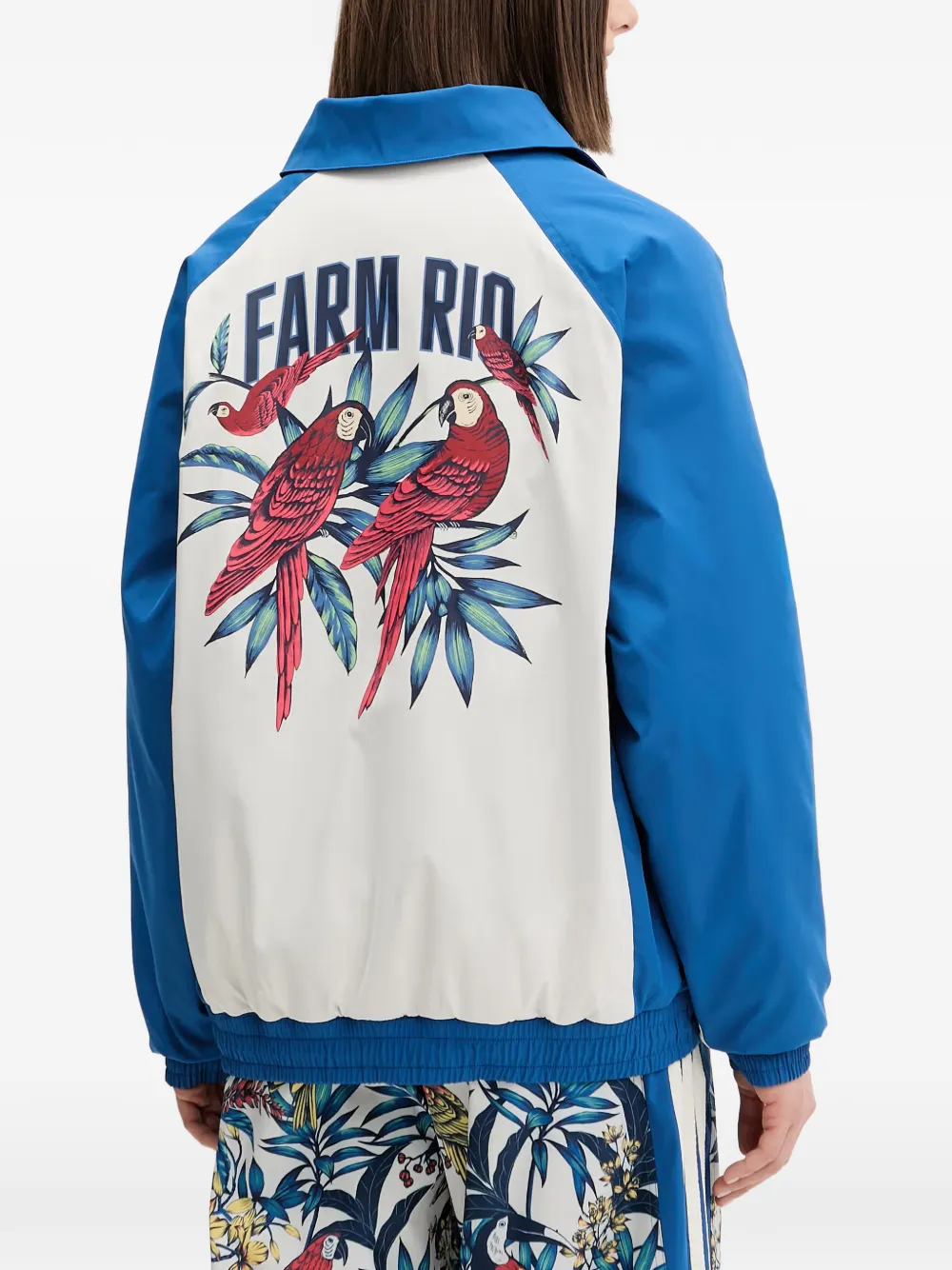 adidas x Farm Rio embroidered-parrot bomber jacket Wit