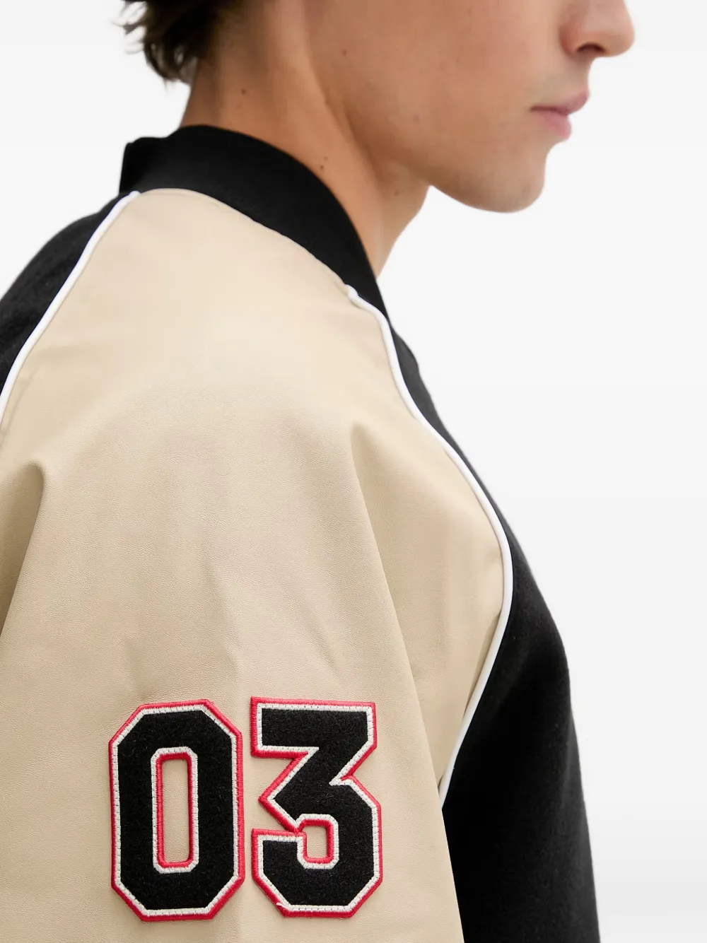 adidas SST logo-embroidered bomber jacket Zwart