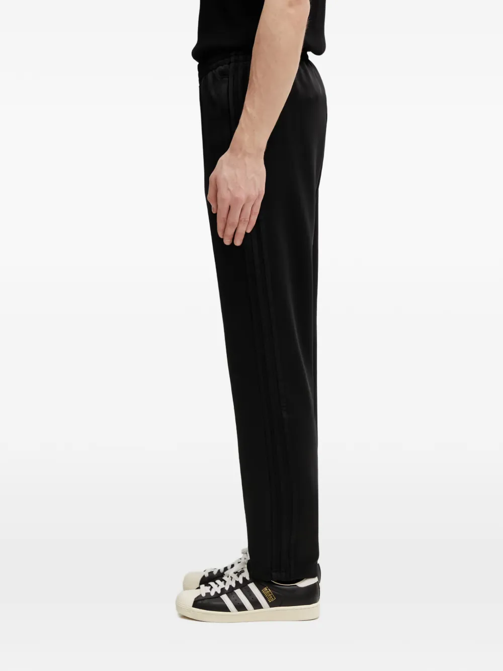 adidas side-stripe track pants Zwart