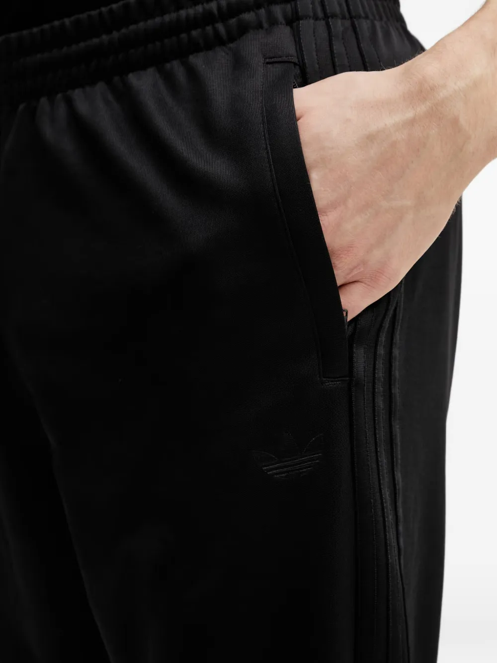 adidas side-stripe track pants Zwart