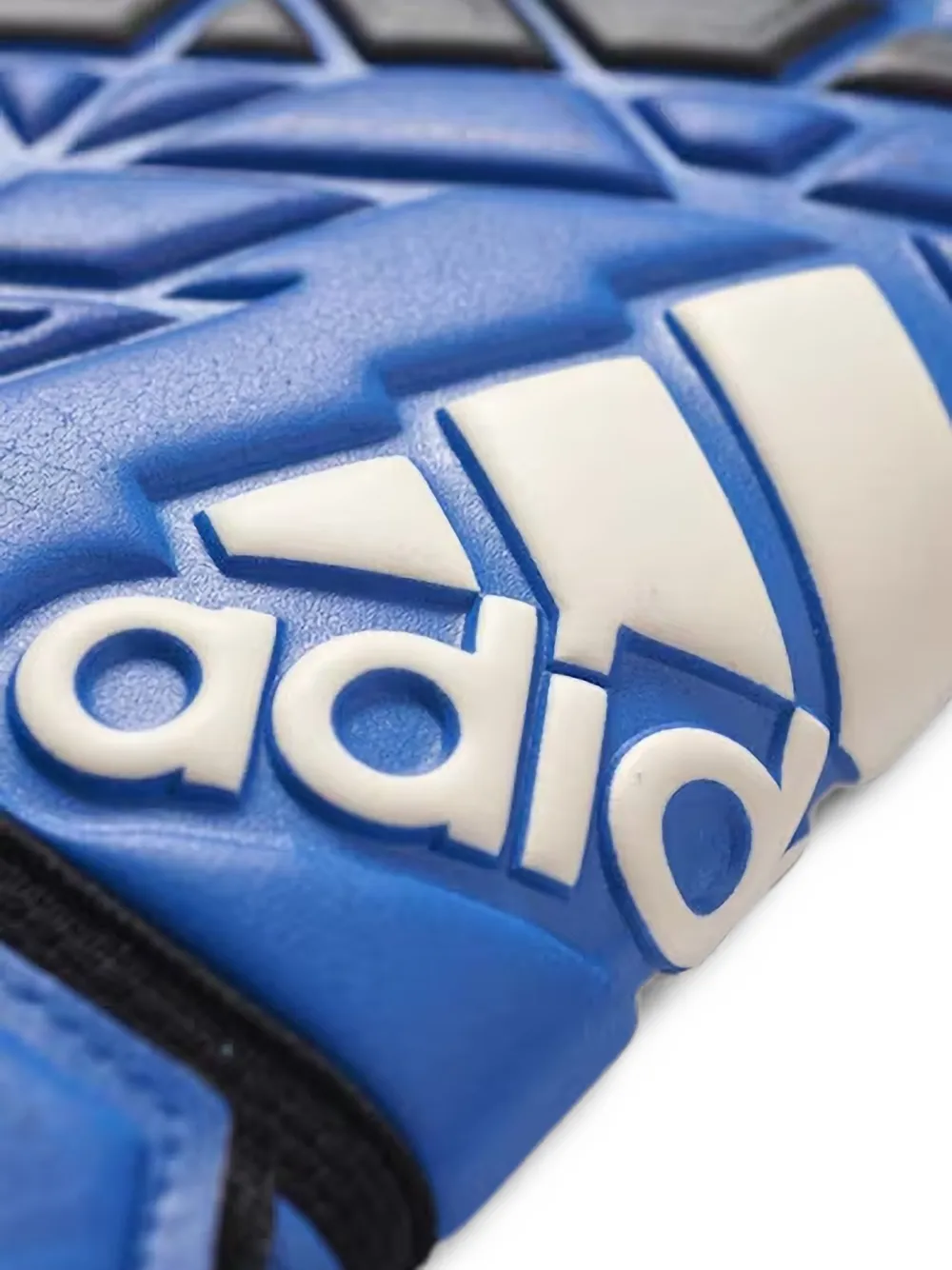 adidas logo-print panelled gloves Blauw