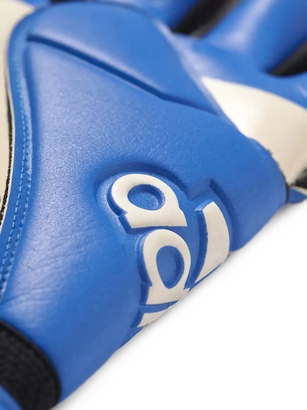 adidas logo-print panelled gloves Blauw