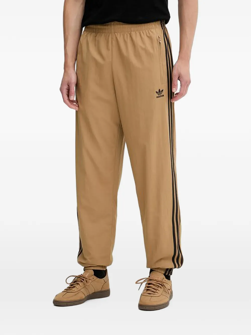 Adidas Originals Basketbal windjack met geborduurd logo en zijstreep Zwart