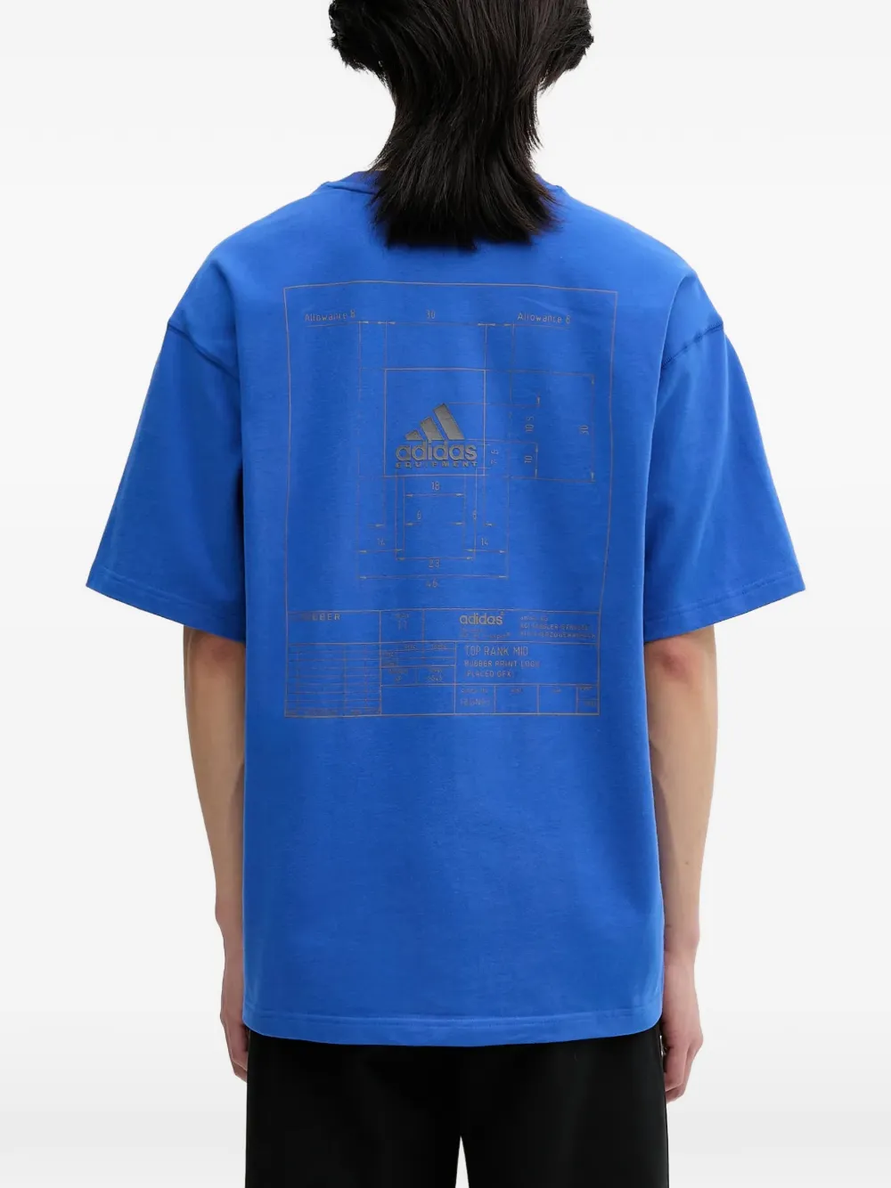 adidas T-shirt met logodetail Blauw