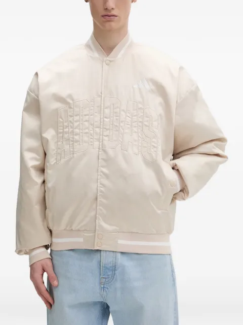 adidas Stadium logo-lettering bomber jacket