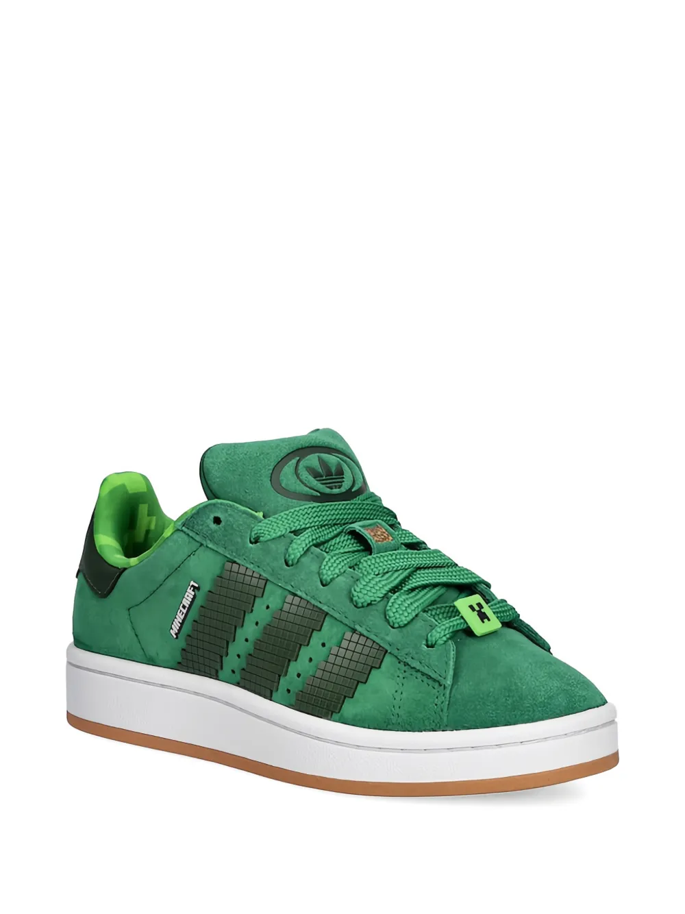 adidas Kids x Minecraft Campus 00s lace-up leather sneakers - Verde