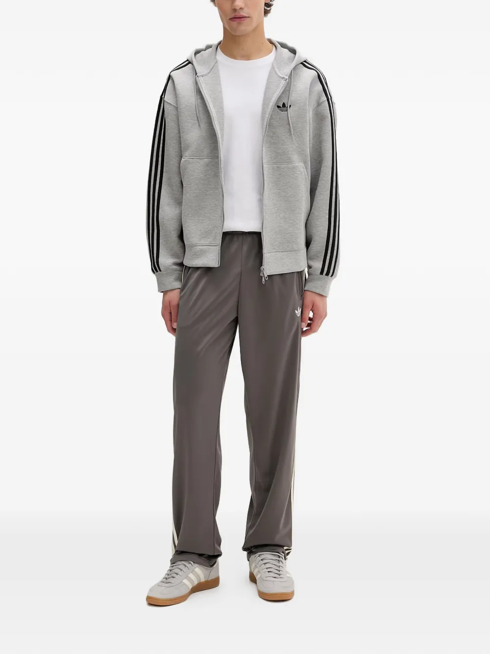 adidas Firebird stripe-detail track pants Grijs