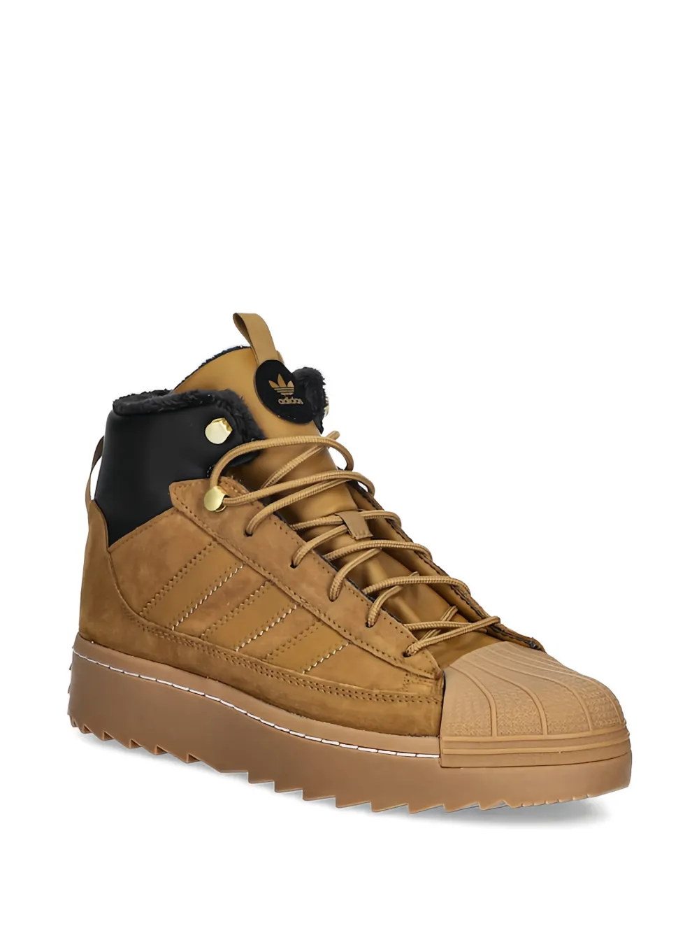 adidas Kids Superstar lace-up ankle boots - Marrone