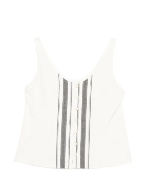 Low Classic striped button top