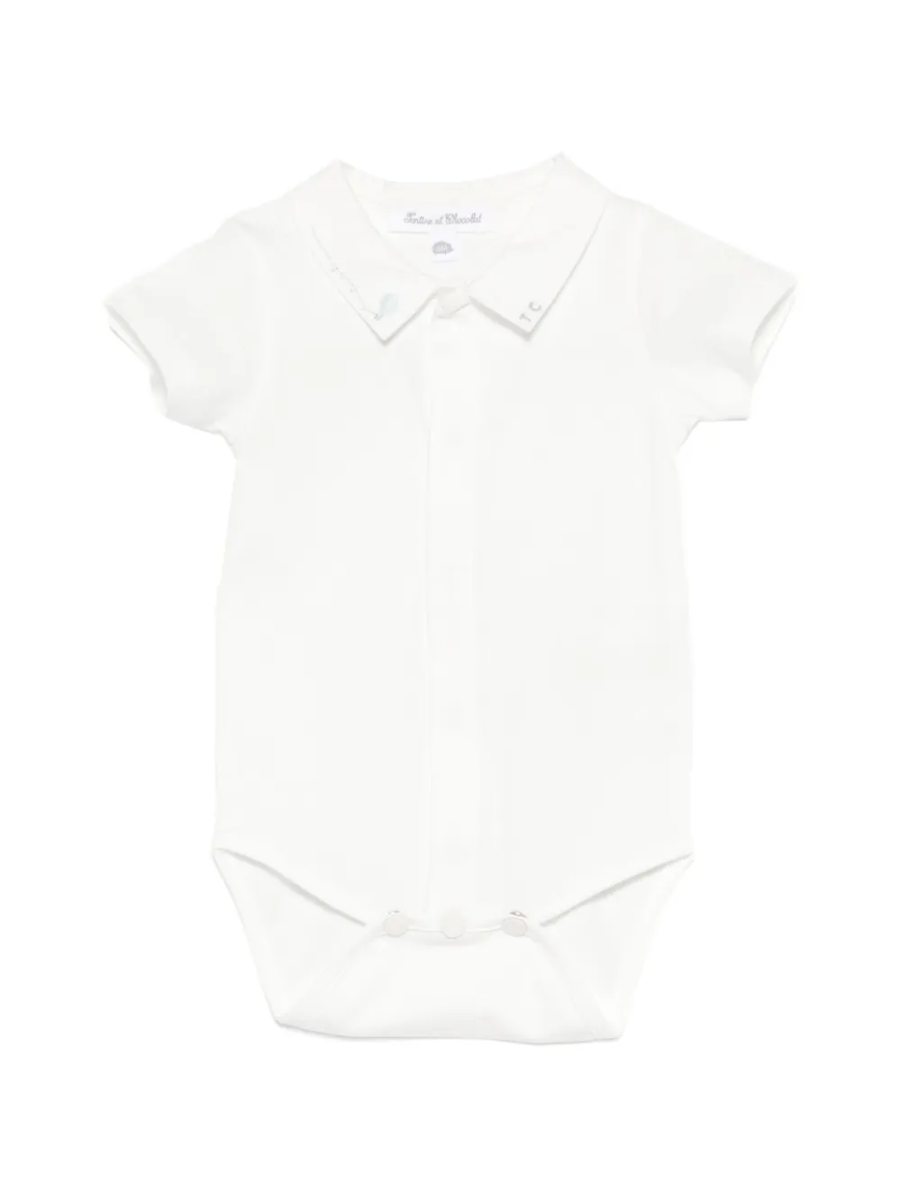 Tartine Et Chocolat embroidered-collar bodysuit - Bianco