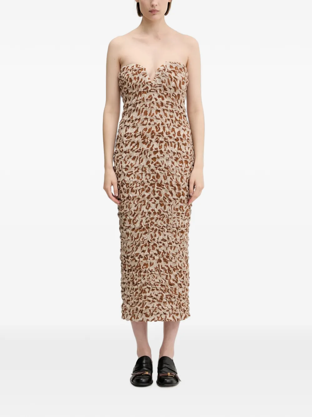 Nanushka Haylen jurk Beige