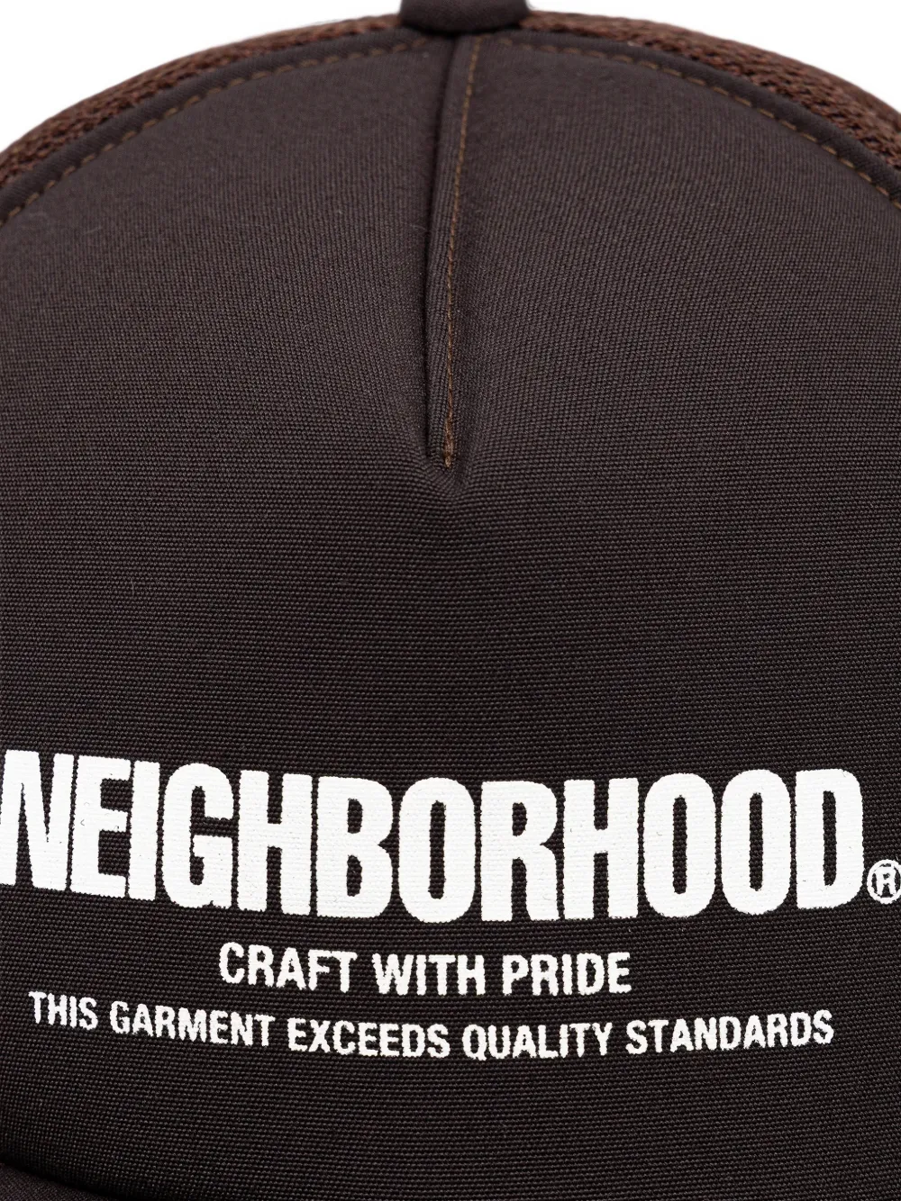 Neighborhood Mesh pet met logo Bruin