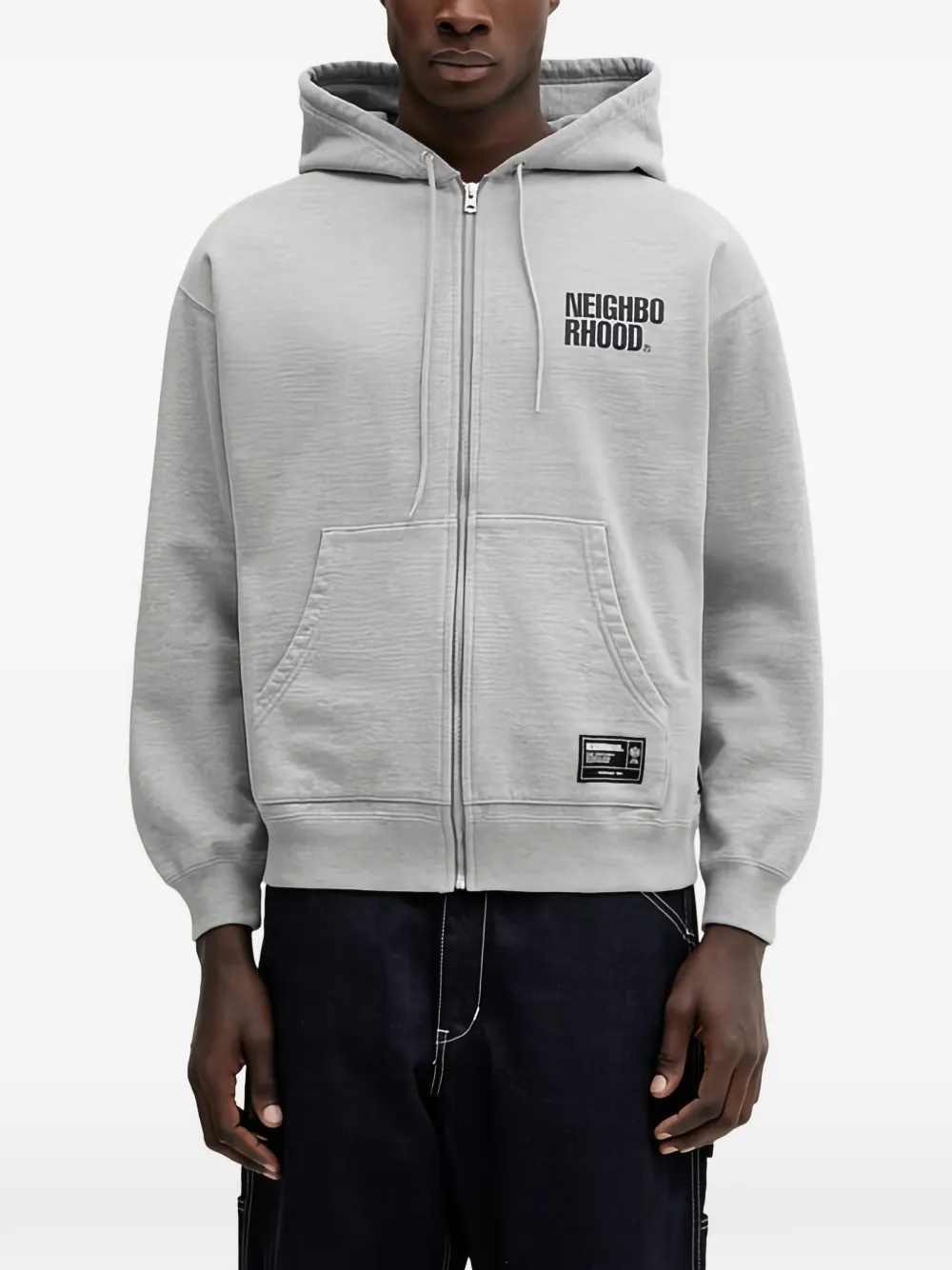 Neighborhood zip hooded sweatshirt - Grigio