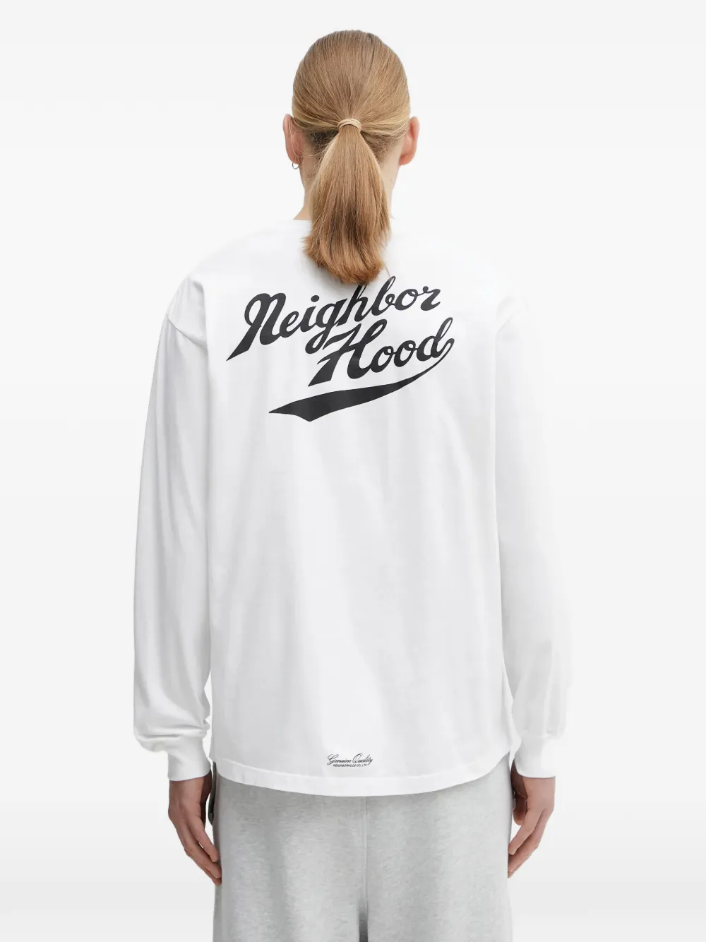 Neighborhood T-shirt met logoprint Wit