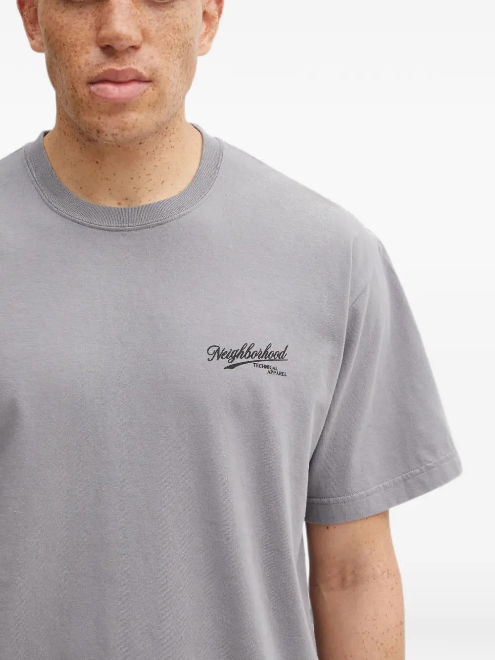 Neighborhood T-shirt met grafische print Grijs