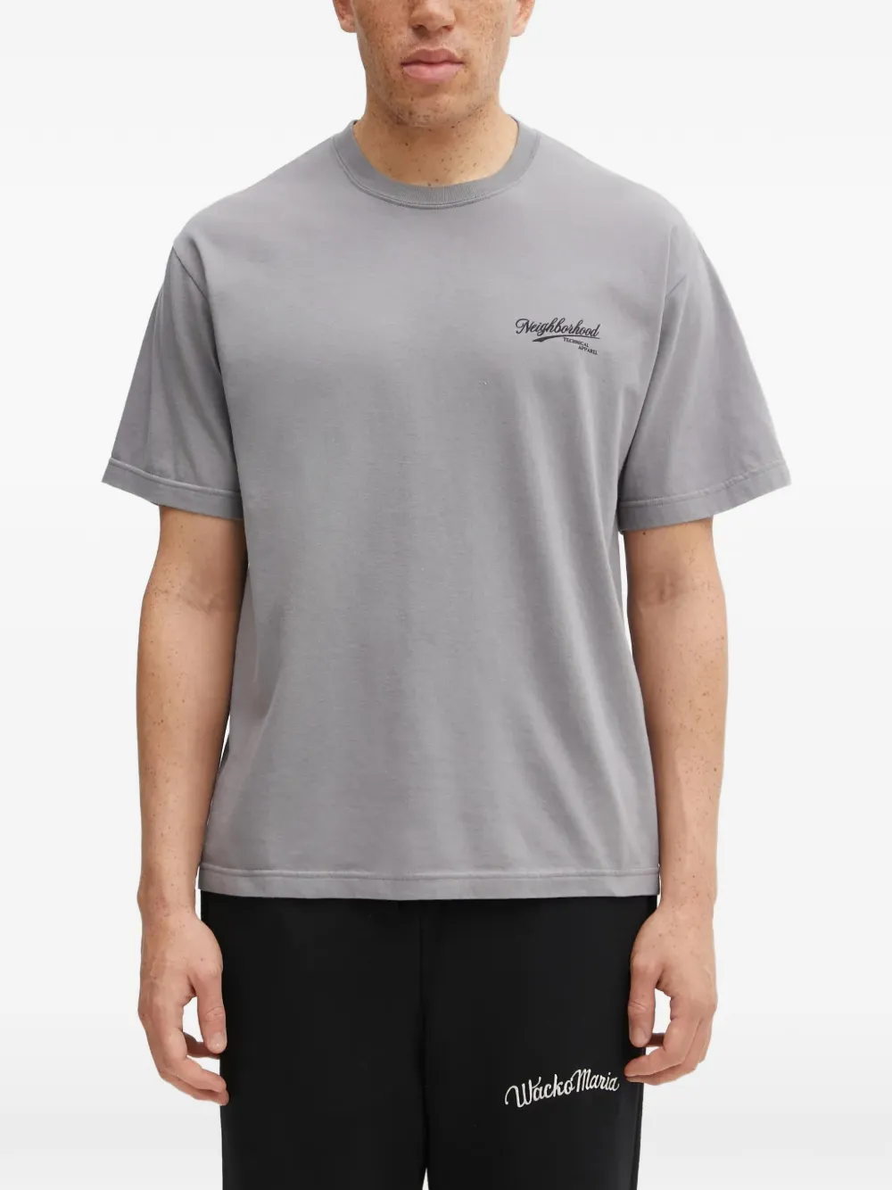 Neighborhood graphic-print T-shirt - Grigio